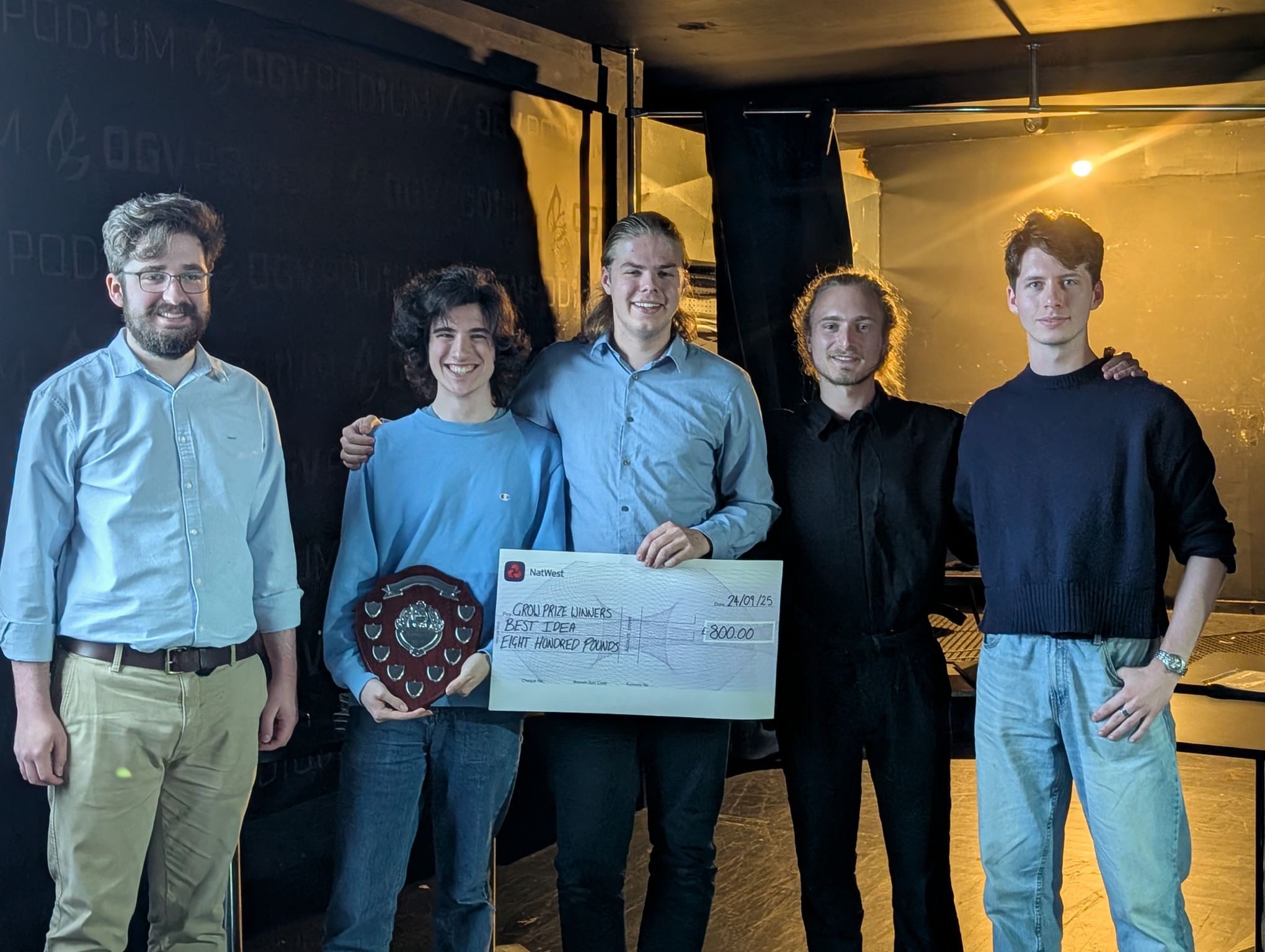Alan Fleming and the ApeScrape team receiving the Inform Grow Prize